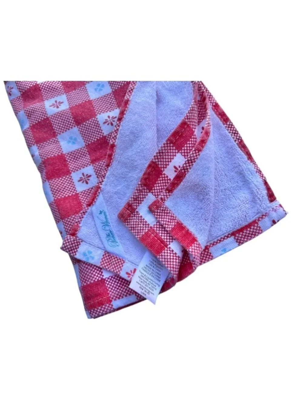 The Pioneer Woman Kitchen Towels Floral & Checkered Red White Blue 26